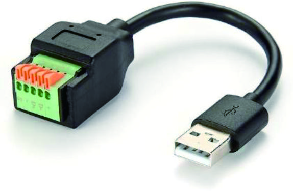 USB-A Male Plug to 5 PinScrewless Terminal Block